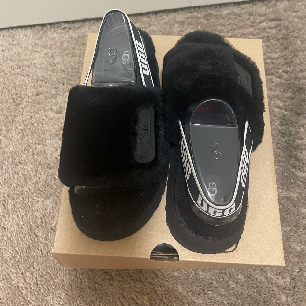 Black Ugg Slides
